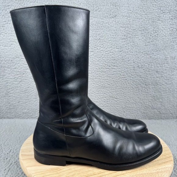 Salvatore Ferragamo Other - Salvatore Ferragamo Boots Mens Size 10 Black Leather Zip Up Riding Made in Italy